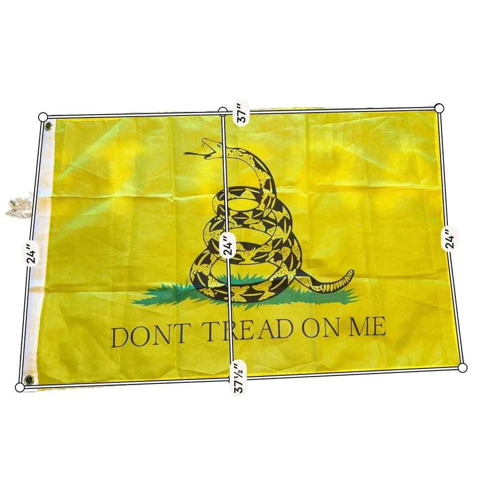 Unbranded Gadsden Flag Unisex 2x3 Yellow Excellent Dont Tread On Me Snake Banner